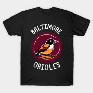 Baltimore Orioles Playing Baseball in the Baltimore Team T-Shirt